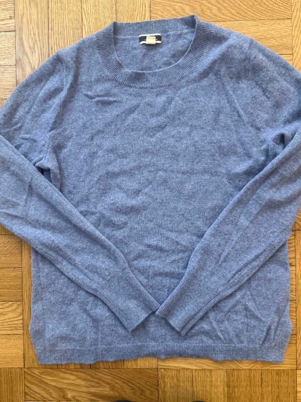 J.Crew 100% Cashmere Sweater Blue Crewneck Womens Size S Soft Classic Knit
